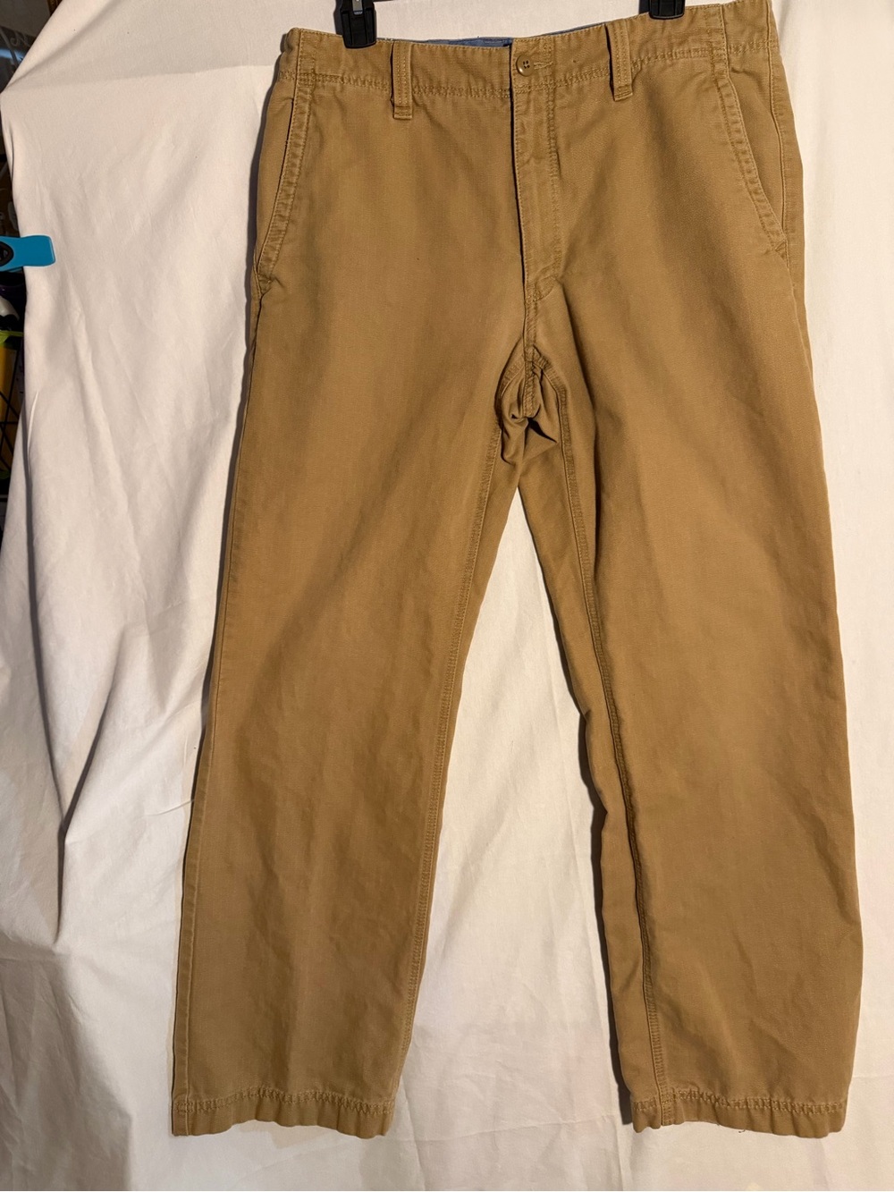#454 Express Men's Khaki Cotton Chinos - Tan Brown